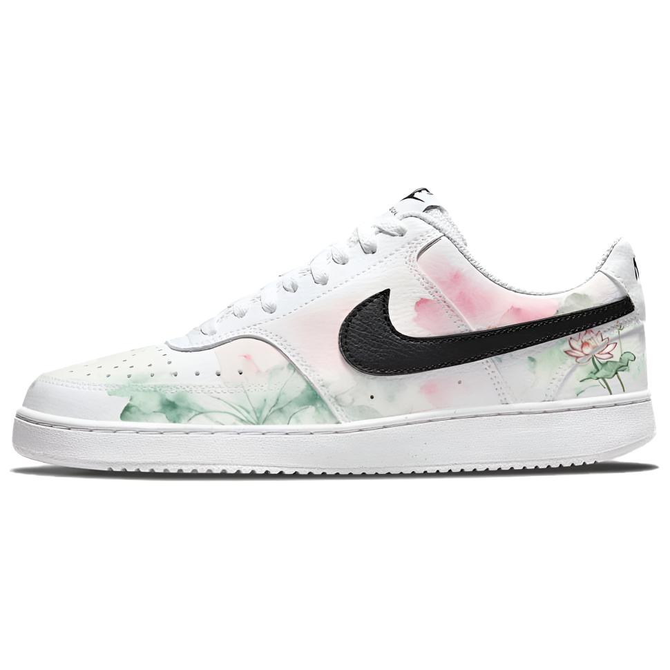 

Court Vision 1 Lotus Pond Song Abrasion Resistant низкие кроссовки для скейтбординга мужские Pink White Nike, розовый