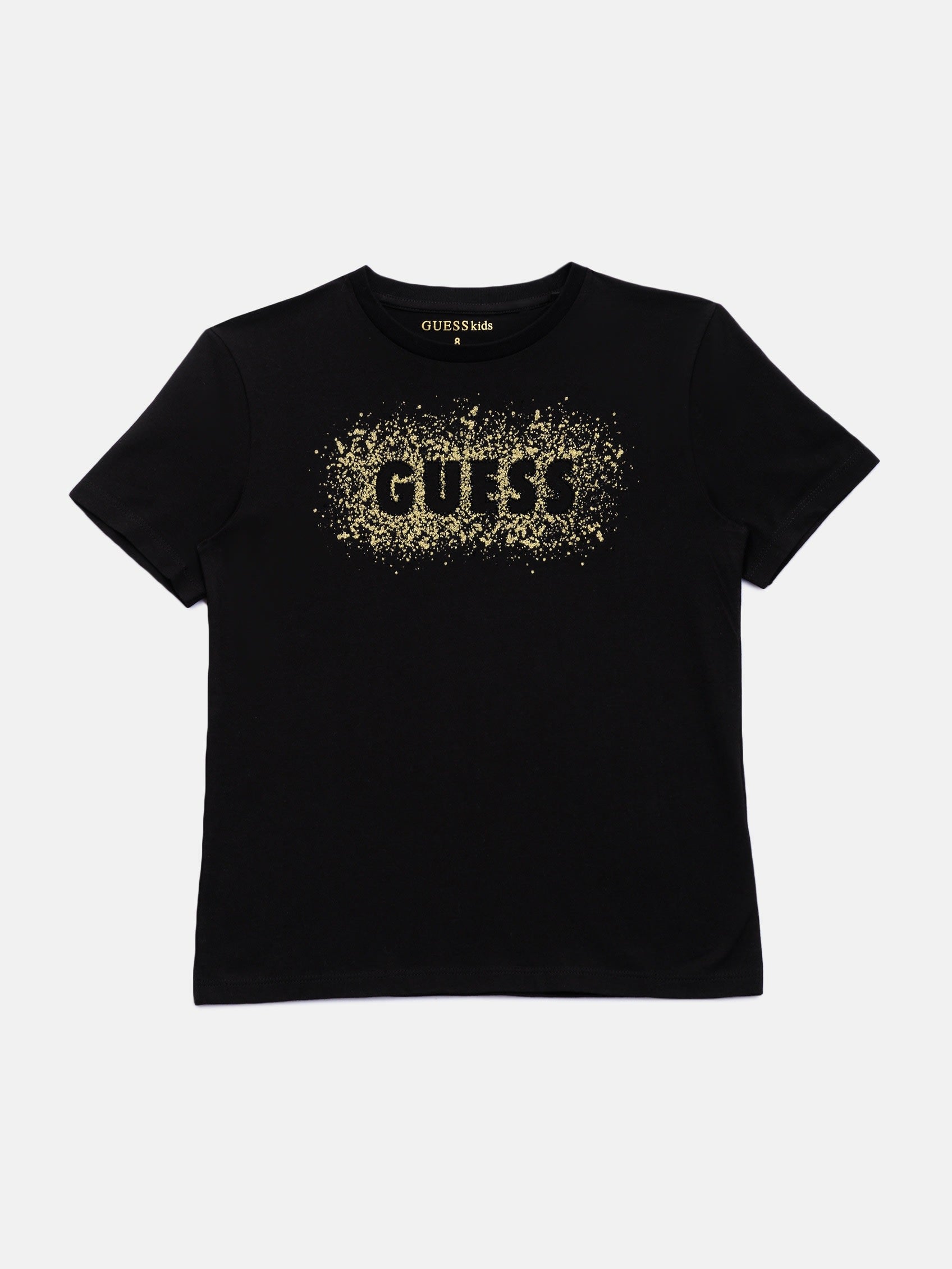 

Футболка с логотипом Frank Rhinestone (7-16) Guess Factory, черный