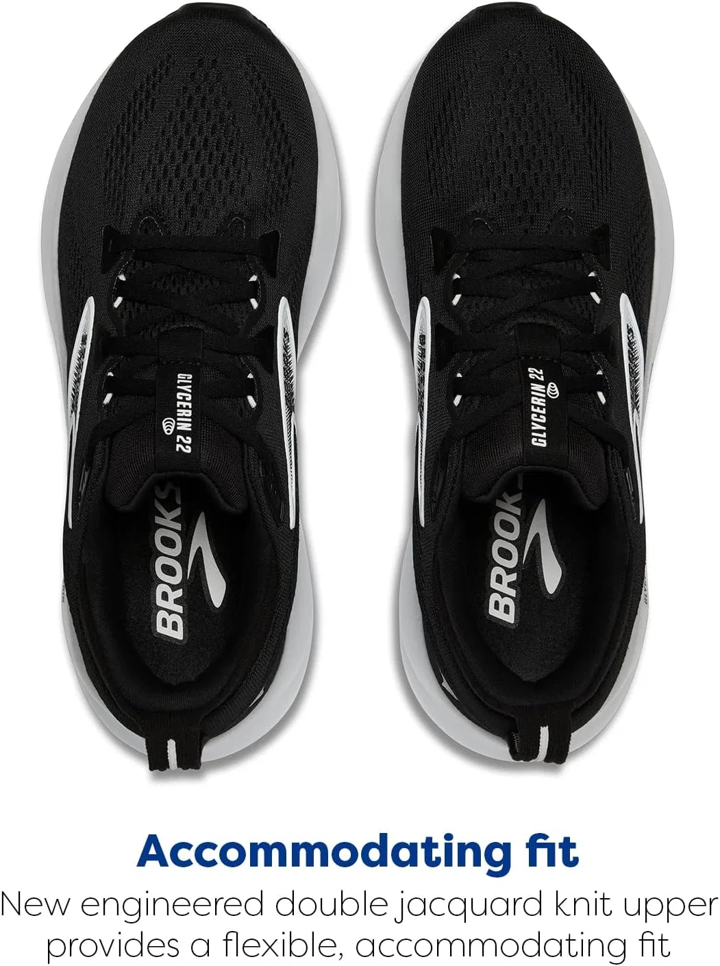 Мужские беговые кроссовки Brooks Glycerin 22, Black / Grey / White — фото 4