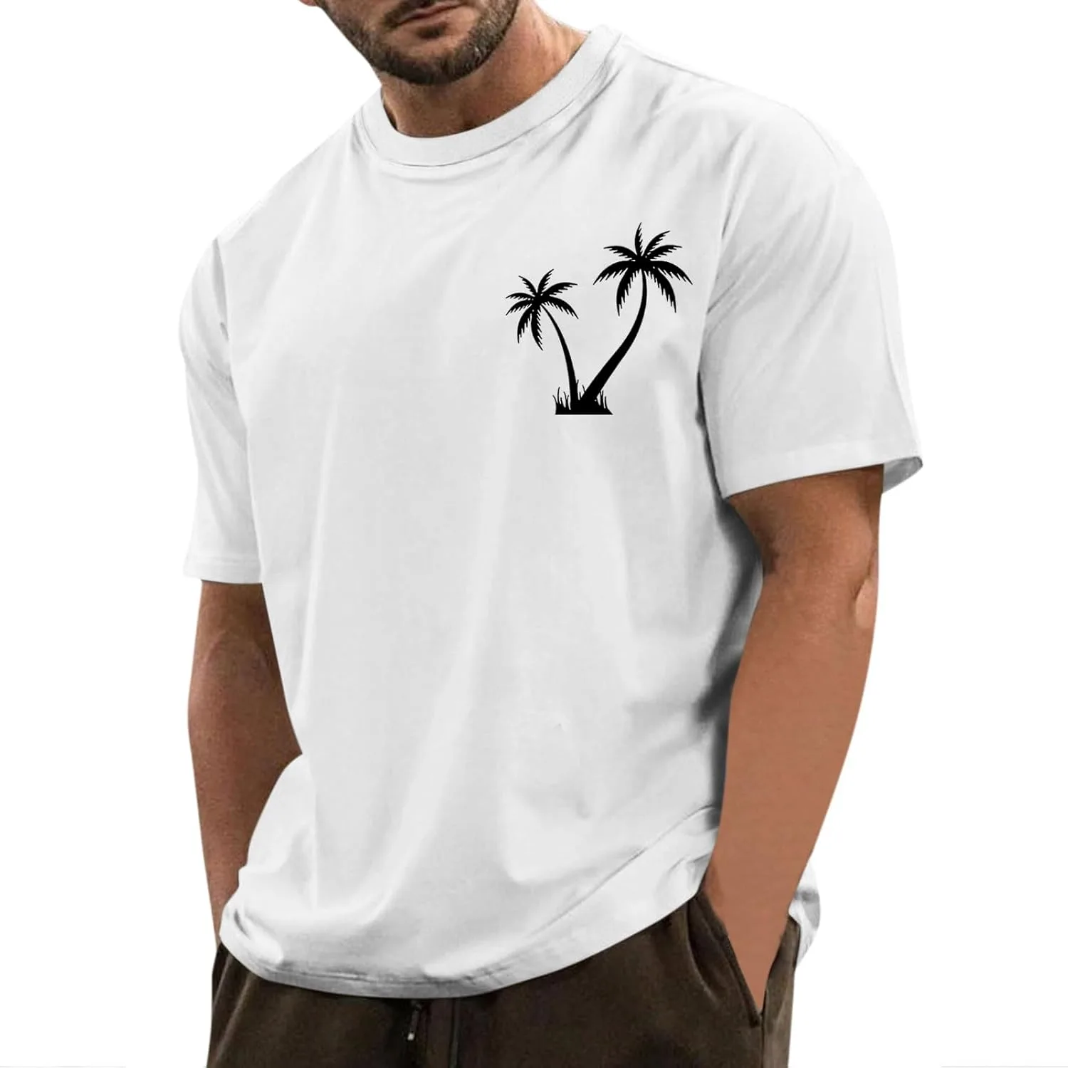 

Мужская футболка для тренировок, летняя, с коротким рукавом и круглым вырезом, S-5XL