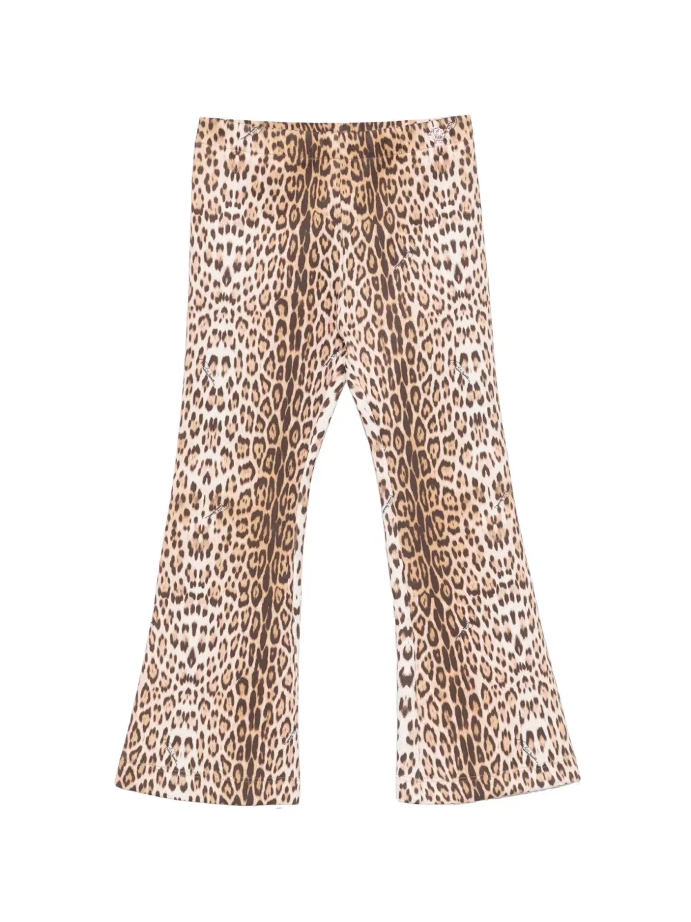 Брюки с леопардовым принтом Roberto Cavalli Junior, нейтральный