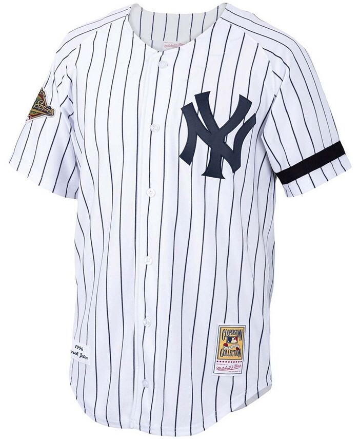 Мужское белое аутентичное домашнее джерси New York Yankees Cooperstown Collection 1996 года Mitchell & Ness, белый — фото 3