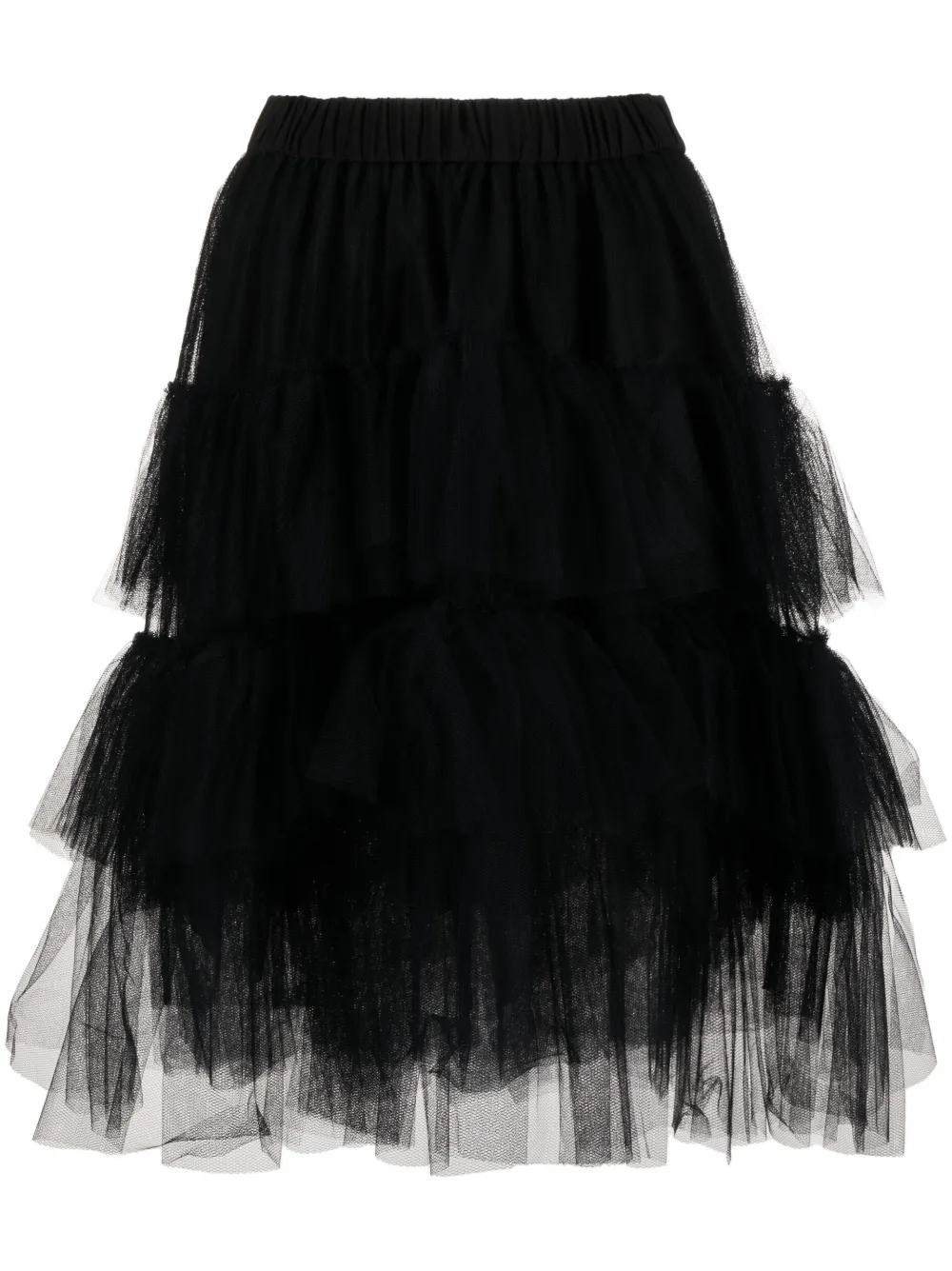 

Ярусная юбка миди из тюля Simone Rocha, черный