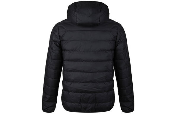 Пуховик adidas neo Windproof Stay Warm Casual hooded Zipper Down Jacket Black, черный — фото 2