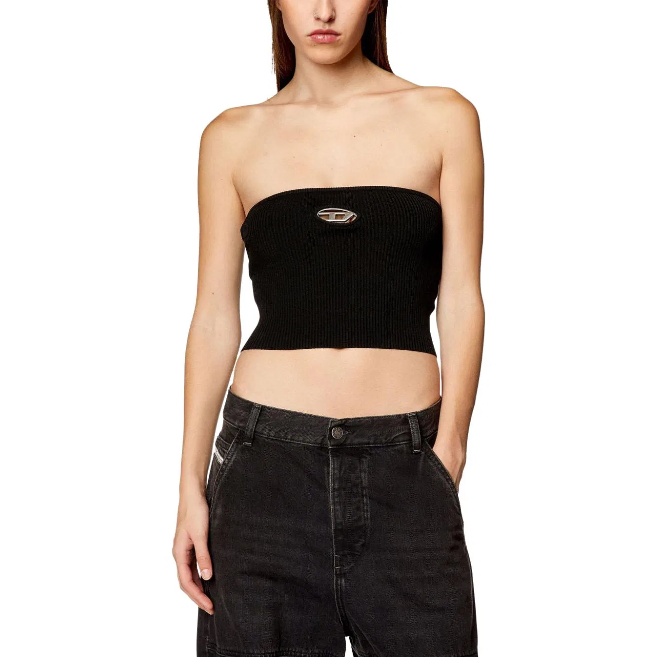 Топ без бретелек FW23 Women's Black DIESEL — фото 3