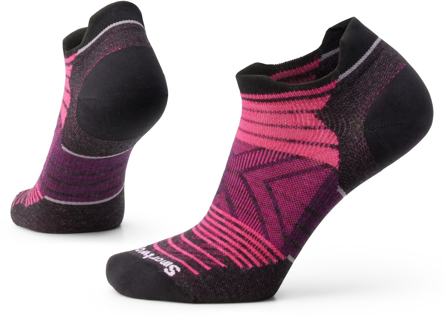 

Носки Performance Run Zero Cushion в полоску до щиколотки — женские Smartwool, розовый