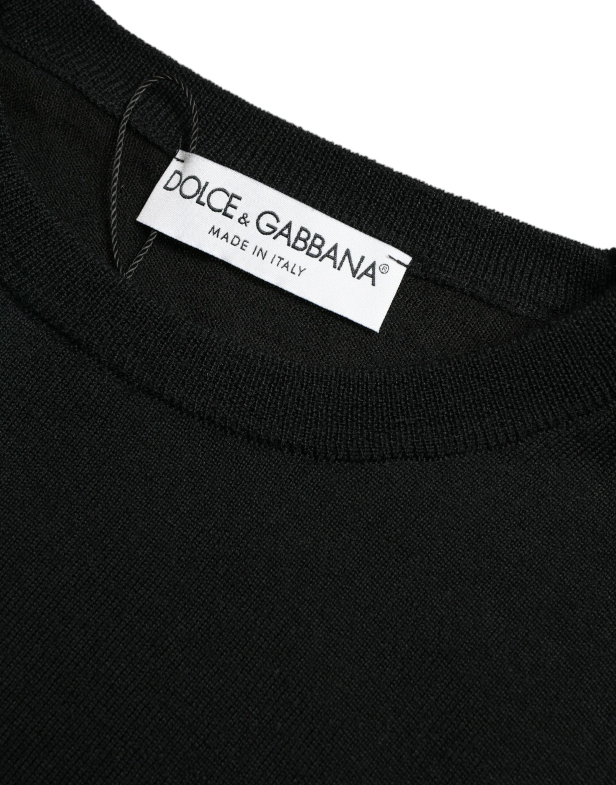 Потрясающий черный шерстяной свитер Dolce & Gabbana — фото 2