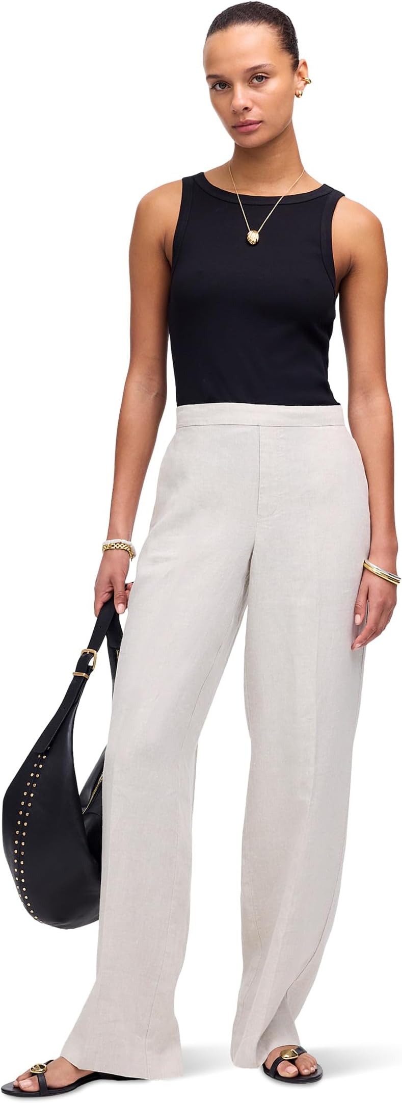 

Брюки Madewell Elastic Pull-On - Linen, Oat