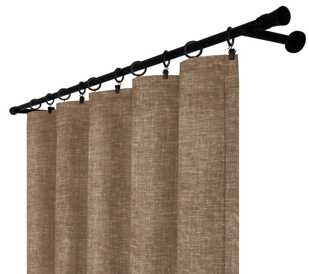 

Непрозрачная штора с рюшовой лентой, размеры: 140х260 см, цвет: пирит. Voppi