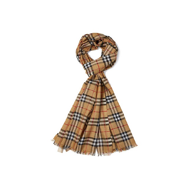 

Burberry Шерстяной вязаный шарф унисекс коричневый