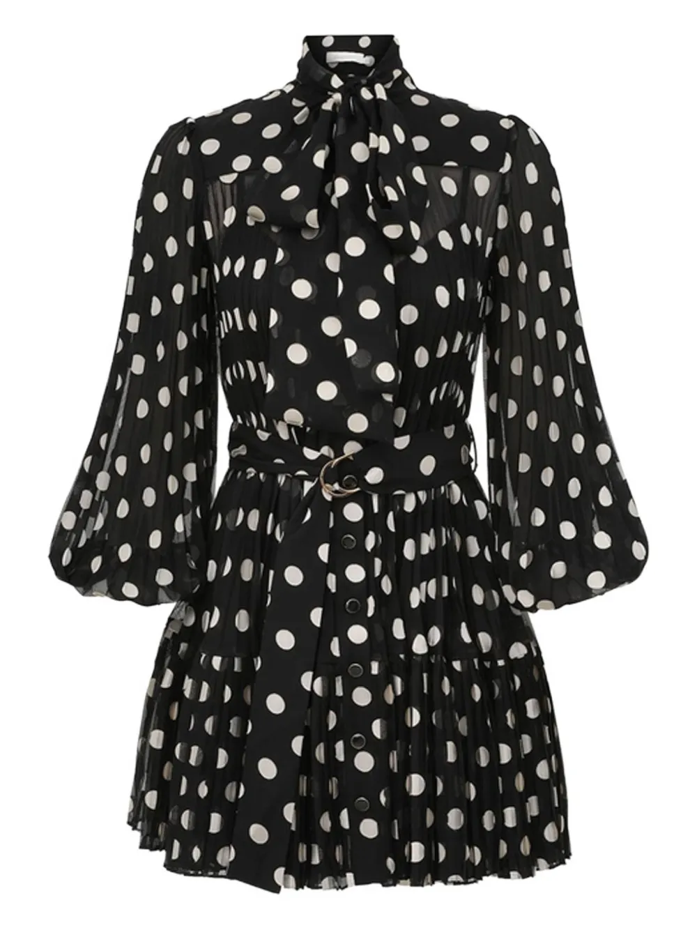 

Платье с узором в горох ZIMMERMANN, черный