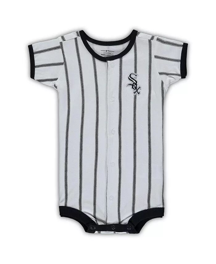 

Белый комбинезон для мальчиков и девочек Chicago White Sox в полоску Power Hitter Outerstuff