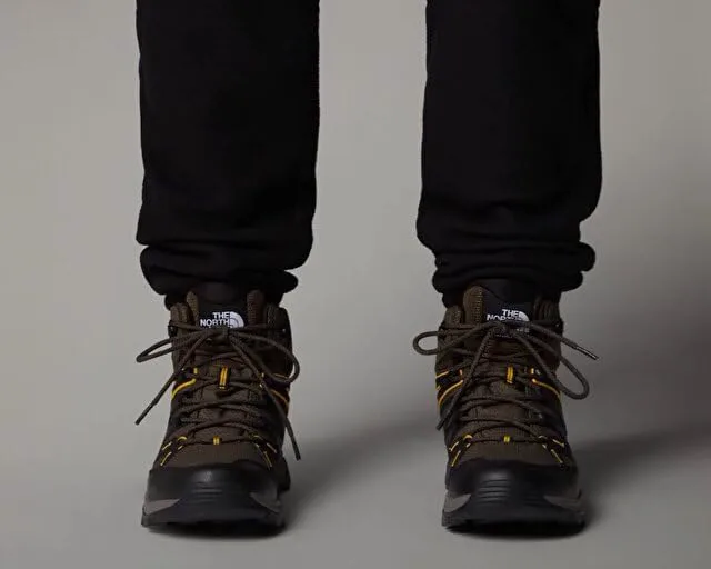 Мужские походные ботинки The North Face Hedgehog Mid Gore-tex - водонепроницаемые, с амортизацией и резиновой подошвой, зеленый/черный — фото 2