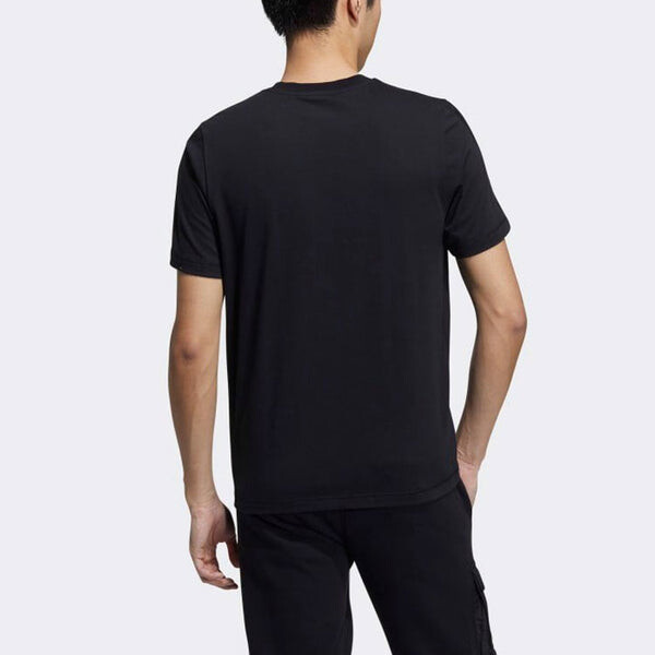 Футболка neo athleisure casual sports round neck short sleeve black Adidas, черный — фото 3