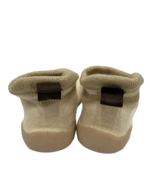Детские носочки-обувь из смеси тканей Peanuts Socks Shoes Charlie Brown бежевые — фото 2