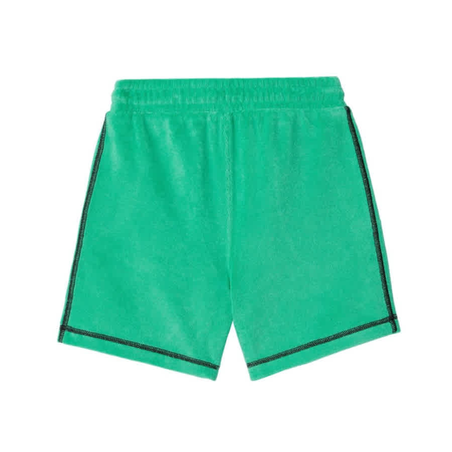 Burberry Kids Эдк Махровые шорты на шнурке, Bright Jade — фото 2