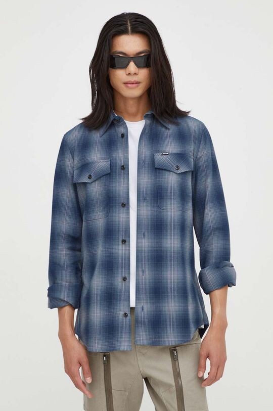 

Рубашка из необработанного хлопка G-Star G-Star Raw, темно-синий