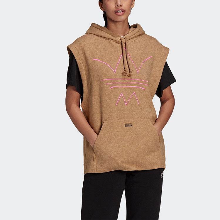 Жилет Adidas Originals R.Y.V. Hoodie, коричневый — фото 3