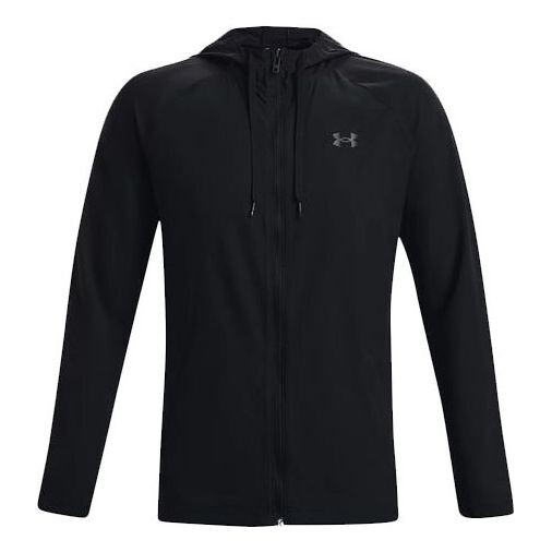 

Куртка perforated windbreaker jacket 'black' Under Armour, черный