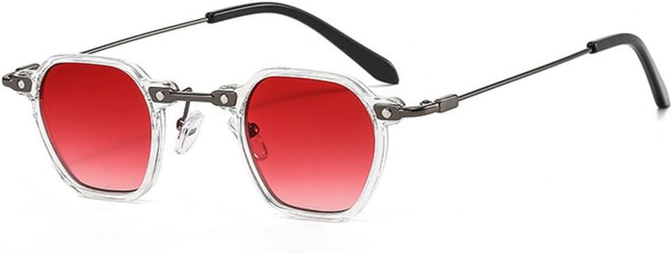 

Солнцезащитные очки в маленькой оправе для женщин и мужчин, панк-очки, градиентные солнцезащитные очки для женщин, очки с защитой от УФ-излучения UV400, модные модели очков HHZZYVY, C11clear-red