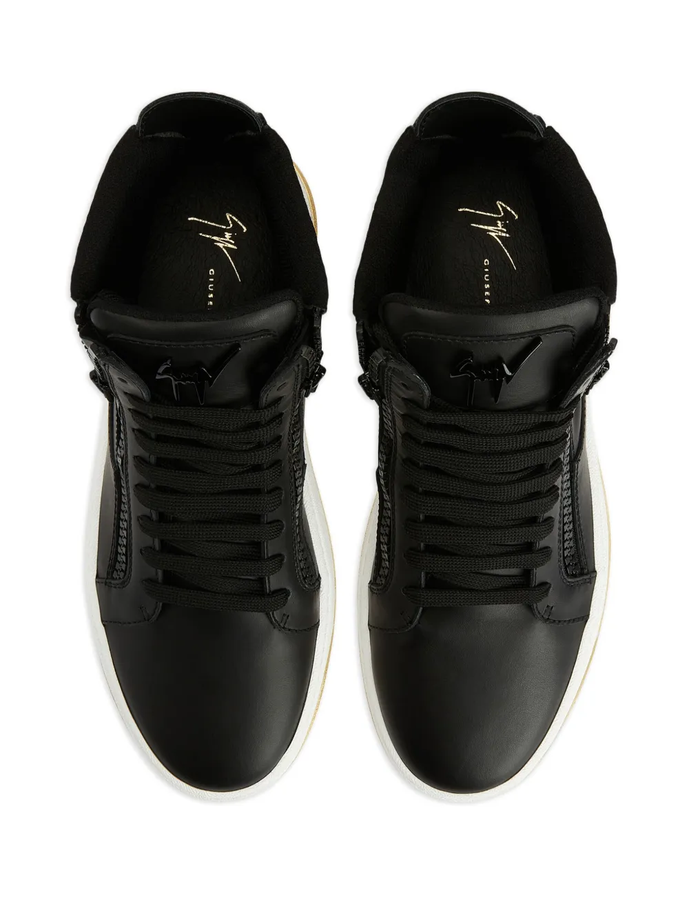 Высокие кроссовки с эффектом металлик Giuseppe Zanotti, черный — фото 4