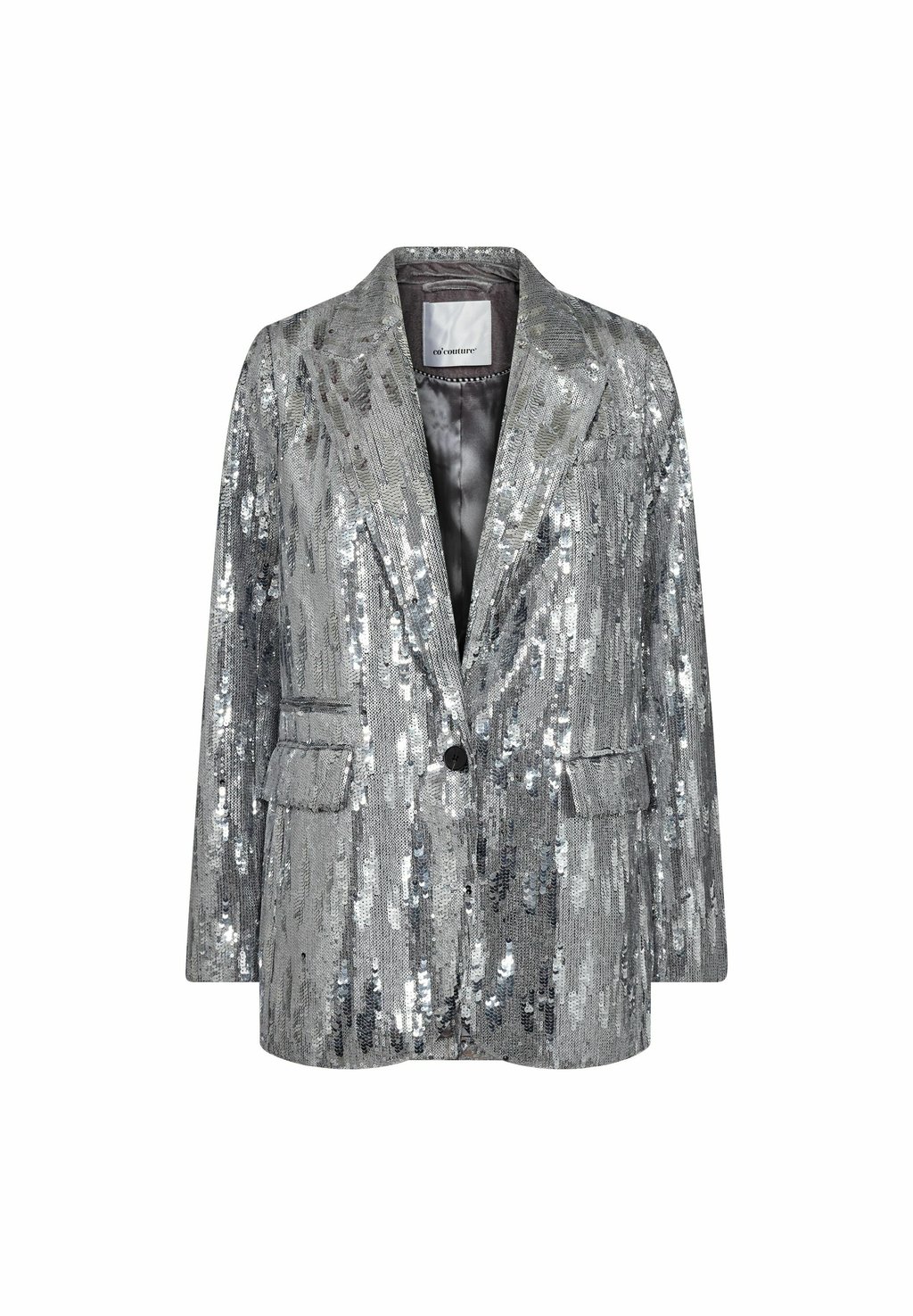 

Короткое пальто ClubCC Sequin Co'couture, серебряный