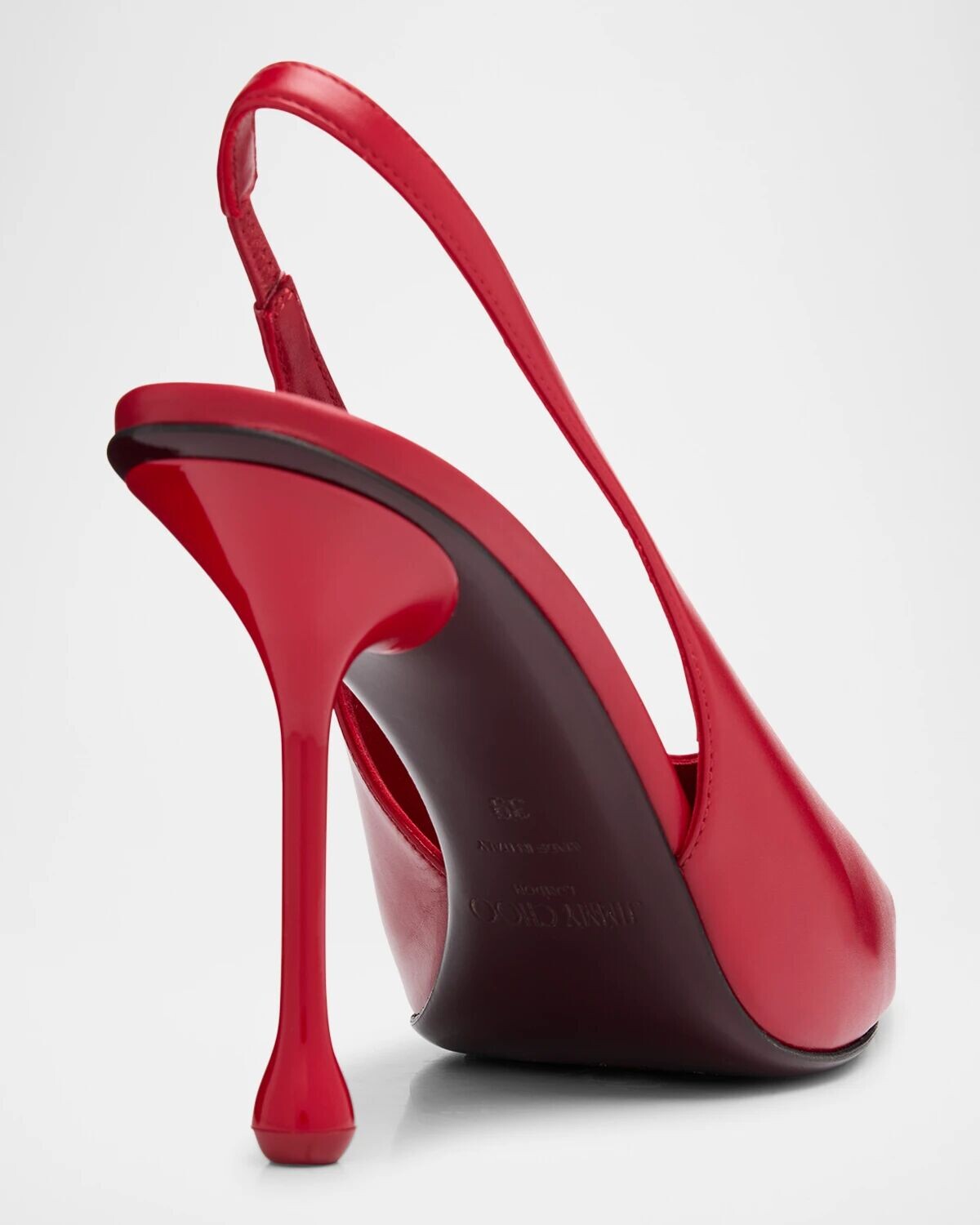 Кожаные туфли Isa с пяткой на пятке Jimmy Choo, цвет Ruby Red — фото 3