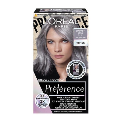 

Loreal Paris Preference Vivids 9.112 Дымчатый серый цвет волос L'Oréal