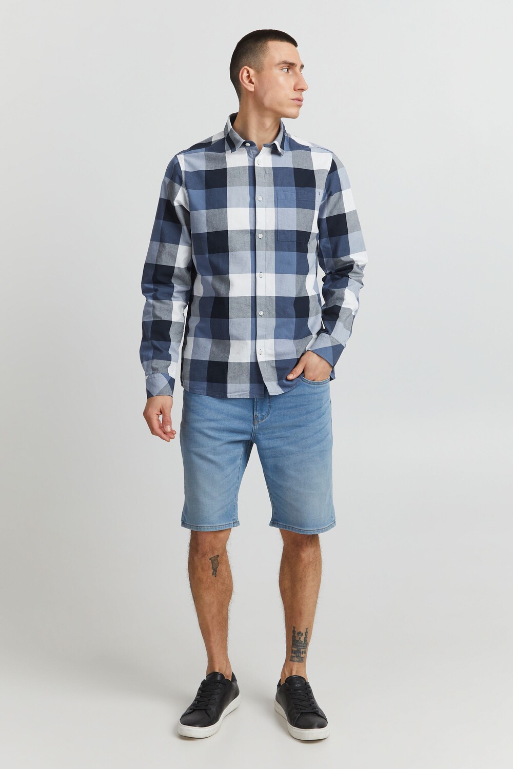 

Рубашка !SOLID Langarm SDAlexx Buffalo Check 21106943, синий
