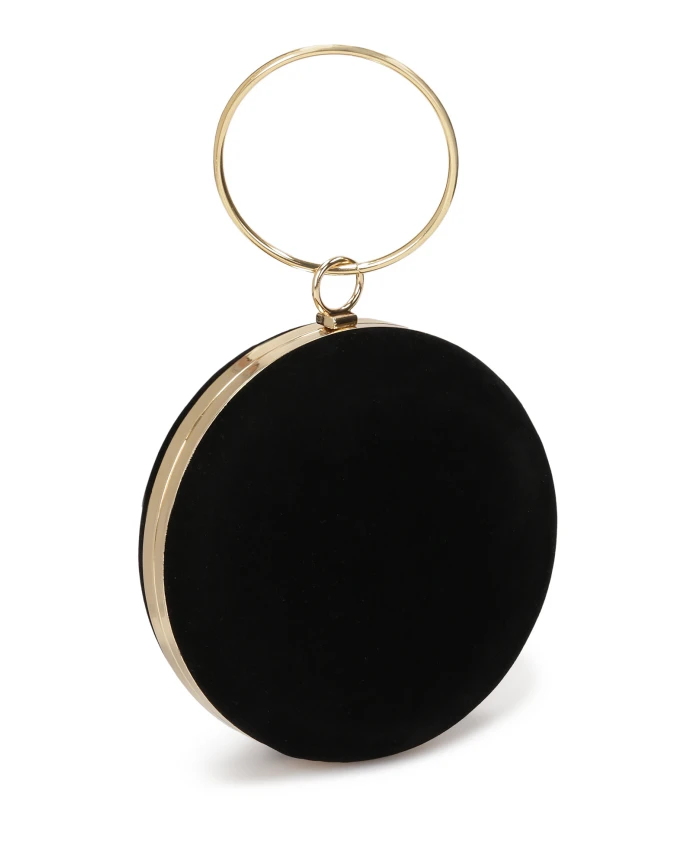 

Круглая черная сумка с ручками для переноски. Kazar, черный