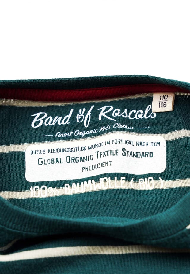 Полосатая рубашка с длинными рукавами Band Of Rascals, зеленый — фото 3