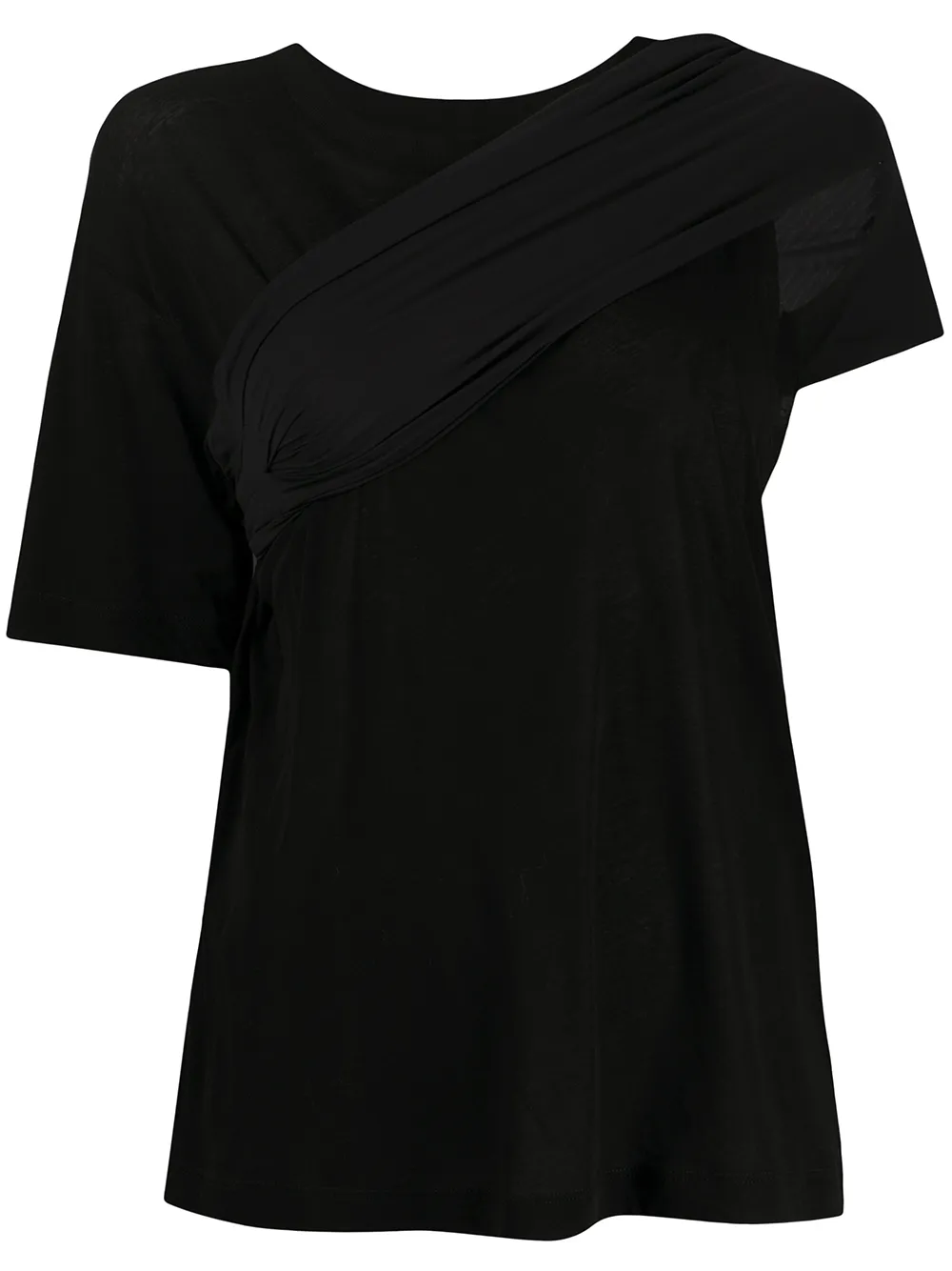 

Футболка асимметричного кроя Unravel Project, черный