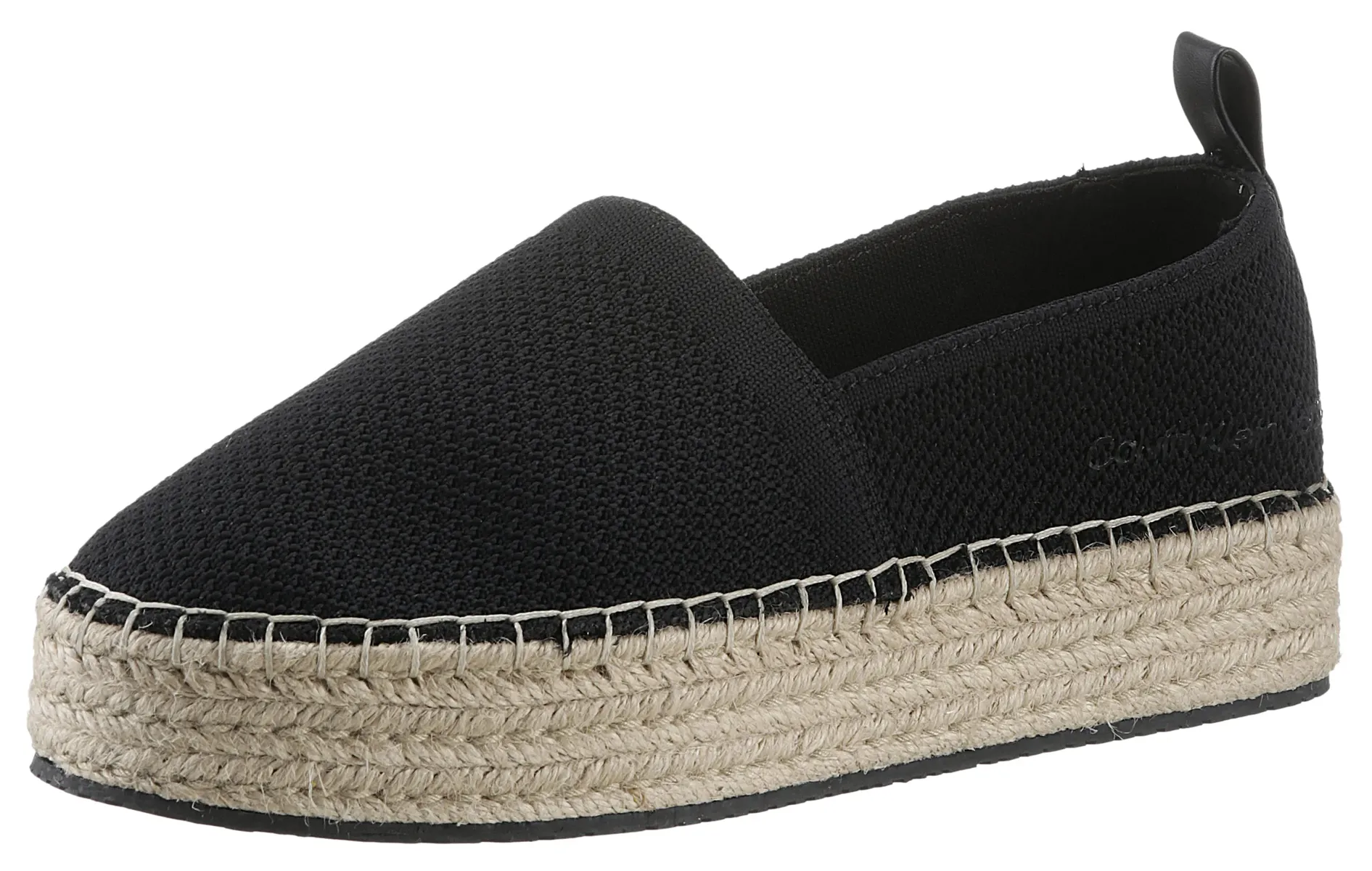 

Эспадрильи Calvin Klein Jeans "PLATFORM ESPADRILLE UC", летняя обувь, тапочки, пляжная обувь на джутовой подошве на платформе, черный
