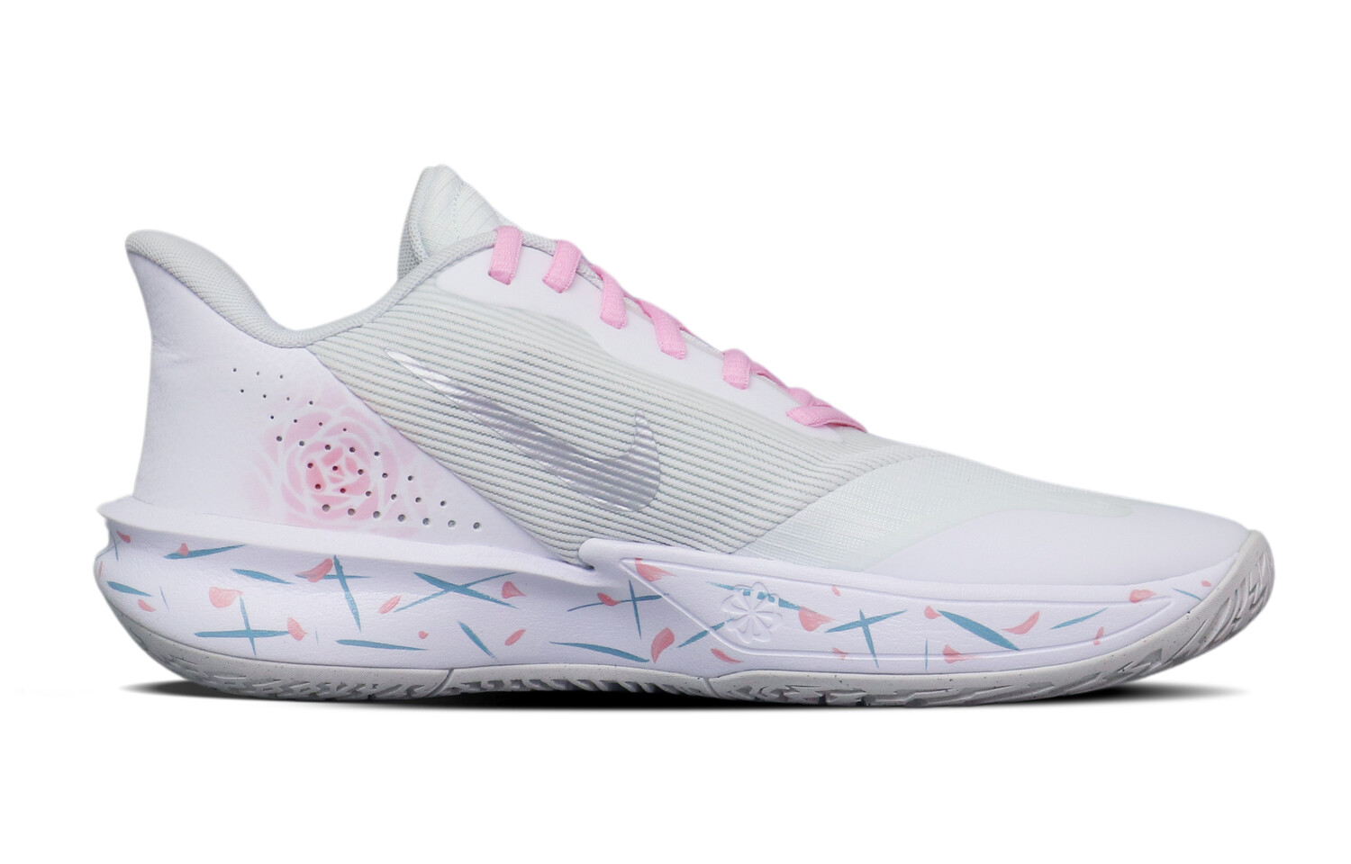 

Баскетбольные кроссовки Precision 7 унисекс с низким верхом белые/розовые Nike