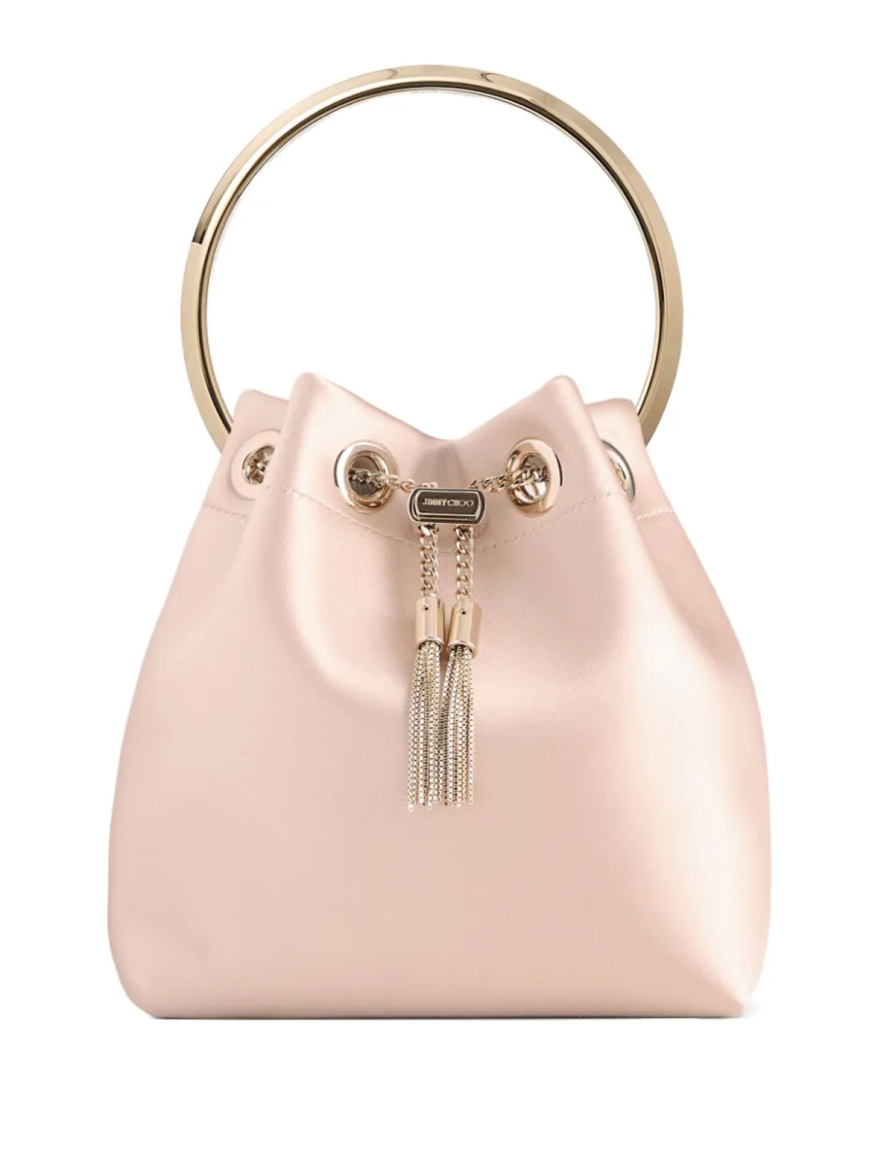 

Сумка-ведро Jimmy Choo Bon Bon с круглой ручкой, розовый