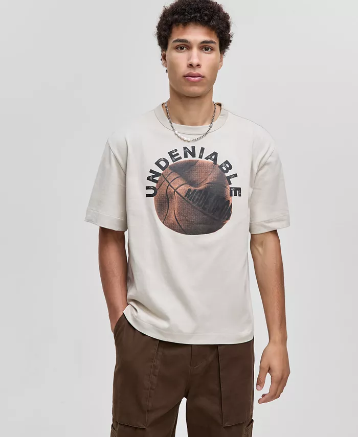 

Мужская футболка Relaxed-Fit с баскетбольным принтом Undeniable Mode Of One, загар/бежевый