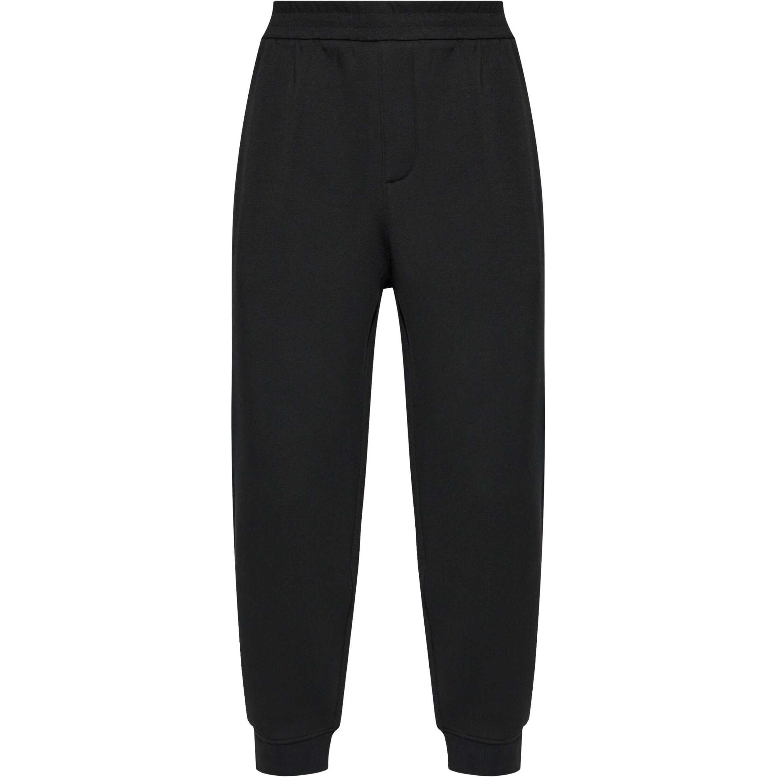 

Брюки спортивные прямые с эластичным поясом EMPORIO ARMANI, черные