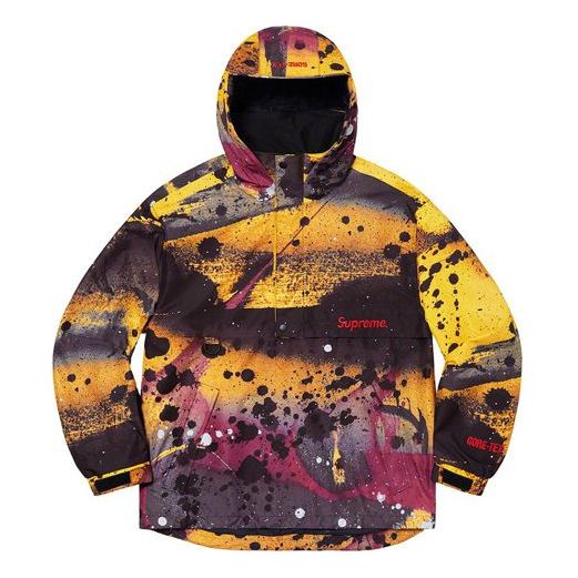 

Куртка Supreme SS20 Week 1 GORE-TEX Anorak waterproof Splash Ink Half Zipper Interchange Jacket Unisex Yellow SUP-SS20-031, желтый