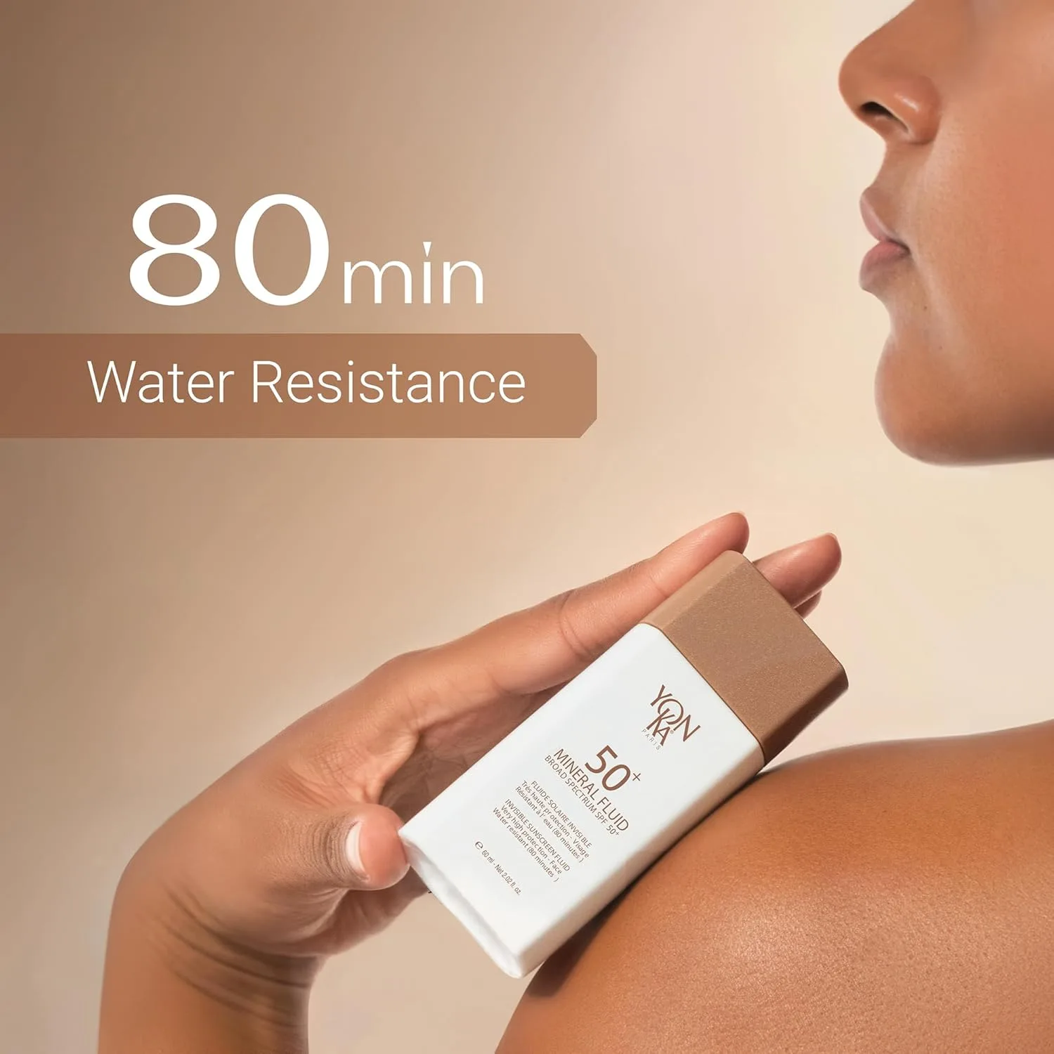 Yonka Paris SPF 50 минеральный флюид, невесомый солнцезащитный крем без белых разводов, 100% нонано оксид цинка и ниацинамид, без отдушек, водостойкий, для ежедневной защиты лица 59 мл — фото 4