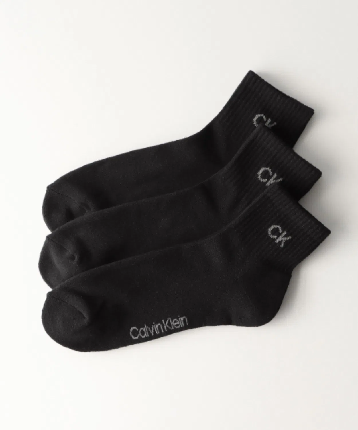 Носки Calvin Klein 3 пары, антибактериальные, короткие, черные