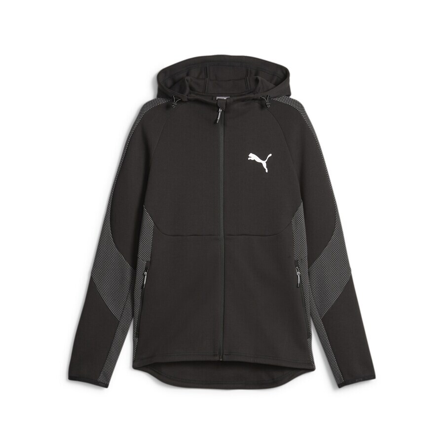 

Спортивная толстовка PUMA Athletic Zip-Up Hoodie EvoStripe, черный