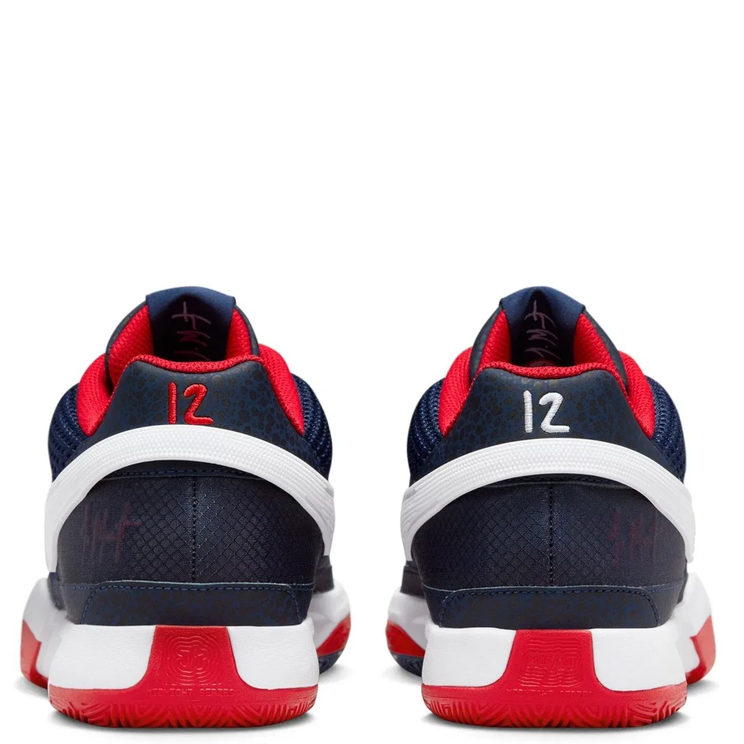 Кроссовки Nike JA 1 FQ4796-403, темно-синие с белыми шнурками, баскетбольные, SHOP270 — фото 4