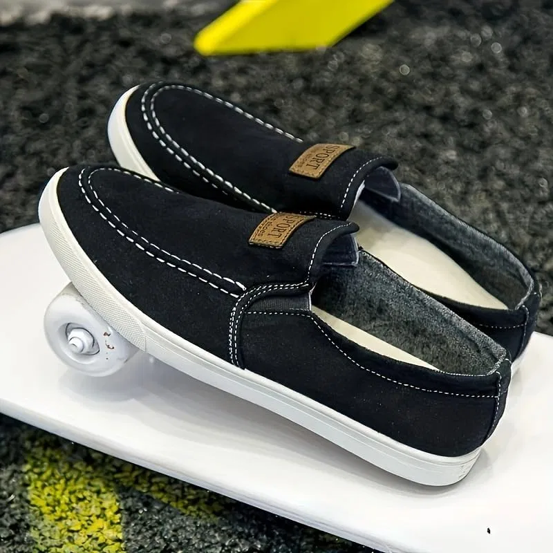 Лоферы мужские, прочная резиновая подошва, Loafers Black Hhhchpm — фото 3