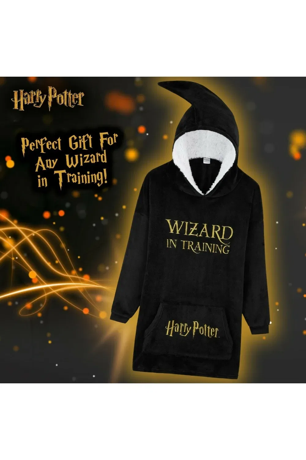 Детский халат-пончо Harry Potter Oversized Hoodie Blanket, черный — фото 4