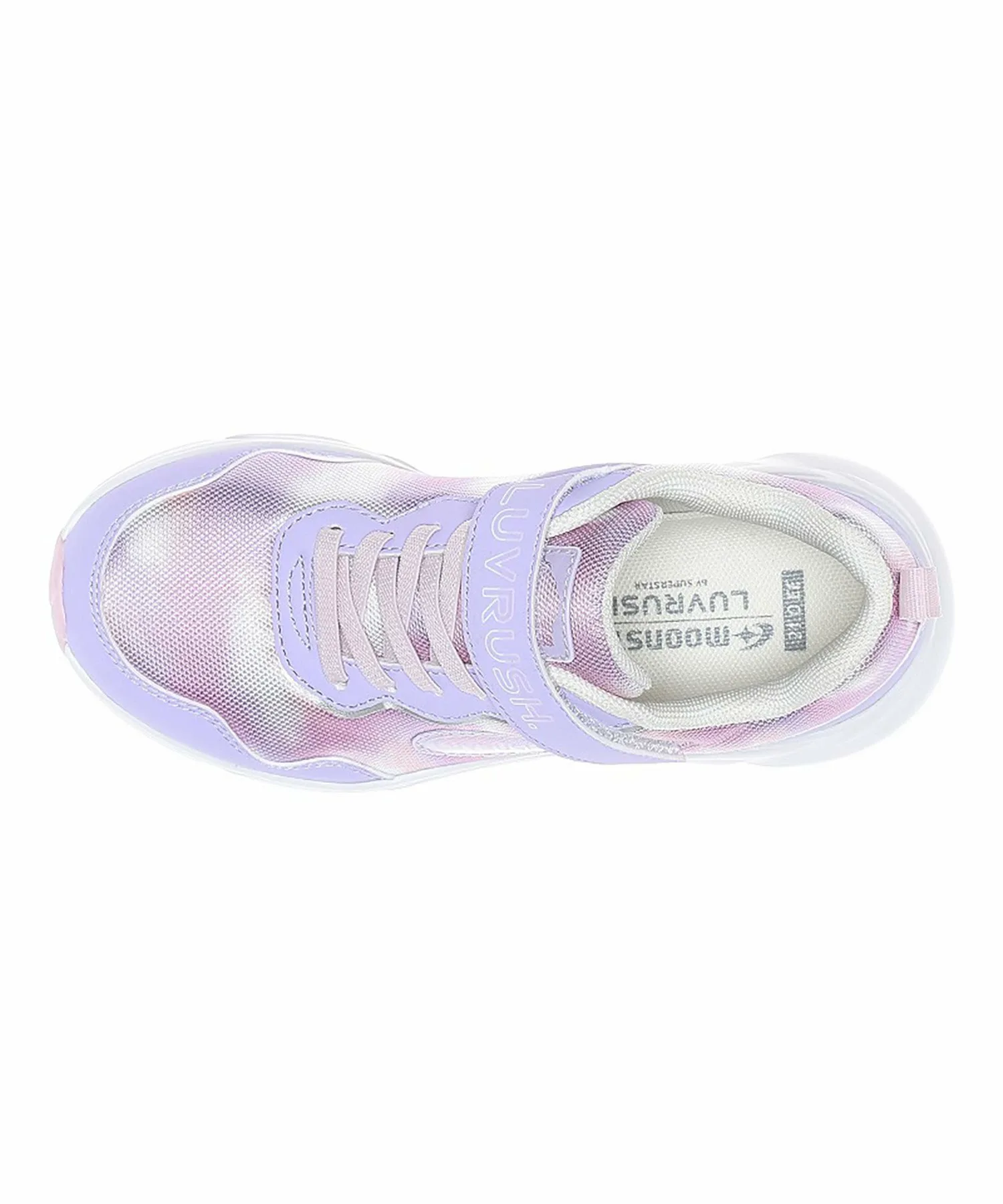Детские кроссовки MoonStar LV 1258 фиолетового цвета для девочек Superstar, purple — фото 3