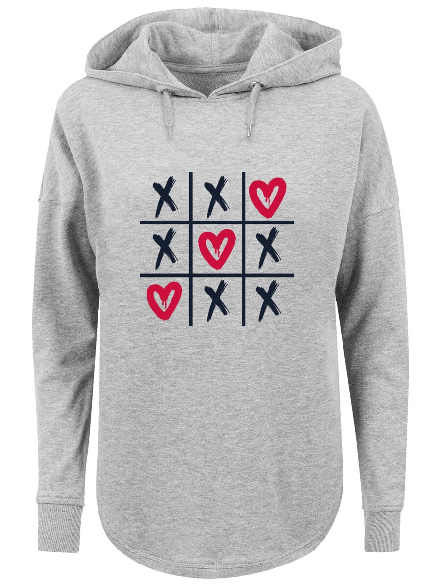 

Толстовка F4NT4STIC Valentinstag Herz Tic Tac Toe, Grey