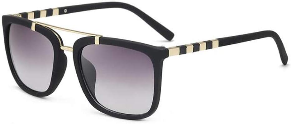 

Ретро квадратные солнцезащитные очки с металлической двойной носовой перемычкой в ​​крупной оправе для мужчин и женщин, новые дорожные солнцезащитные очки Weloveushop, Black