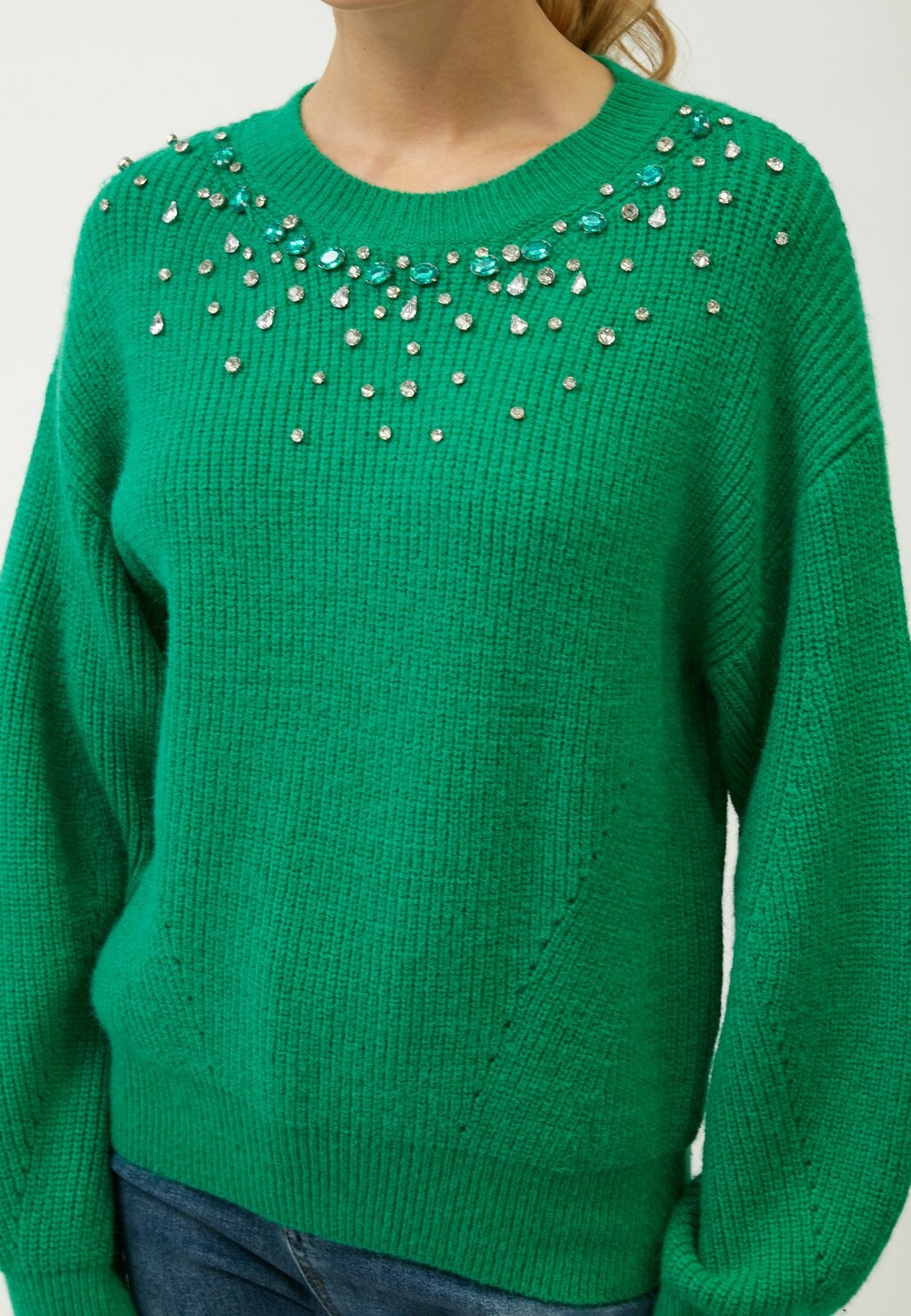 

Джемпер EMBELLISHED CHUNKY KNIT INFLUENCER, зеленый