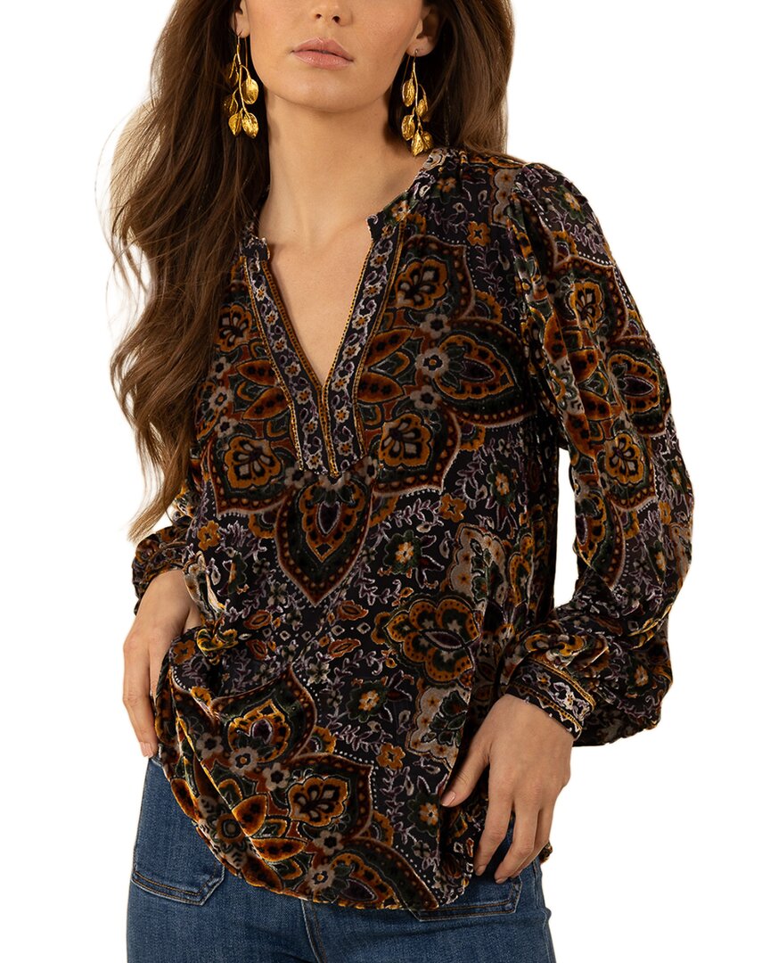 

Hale Bob Keira топ из смесового шелка, черный