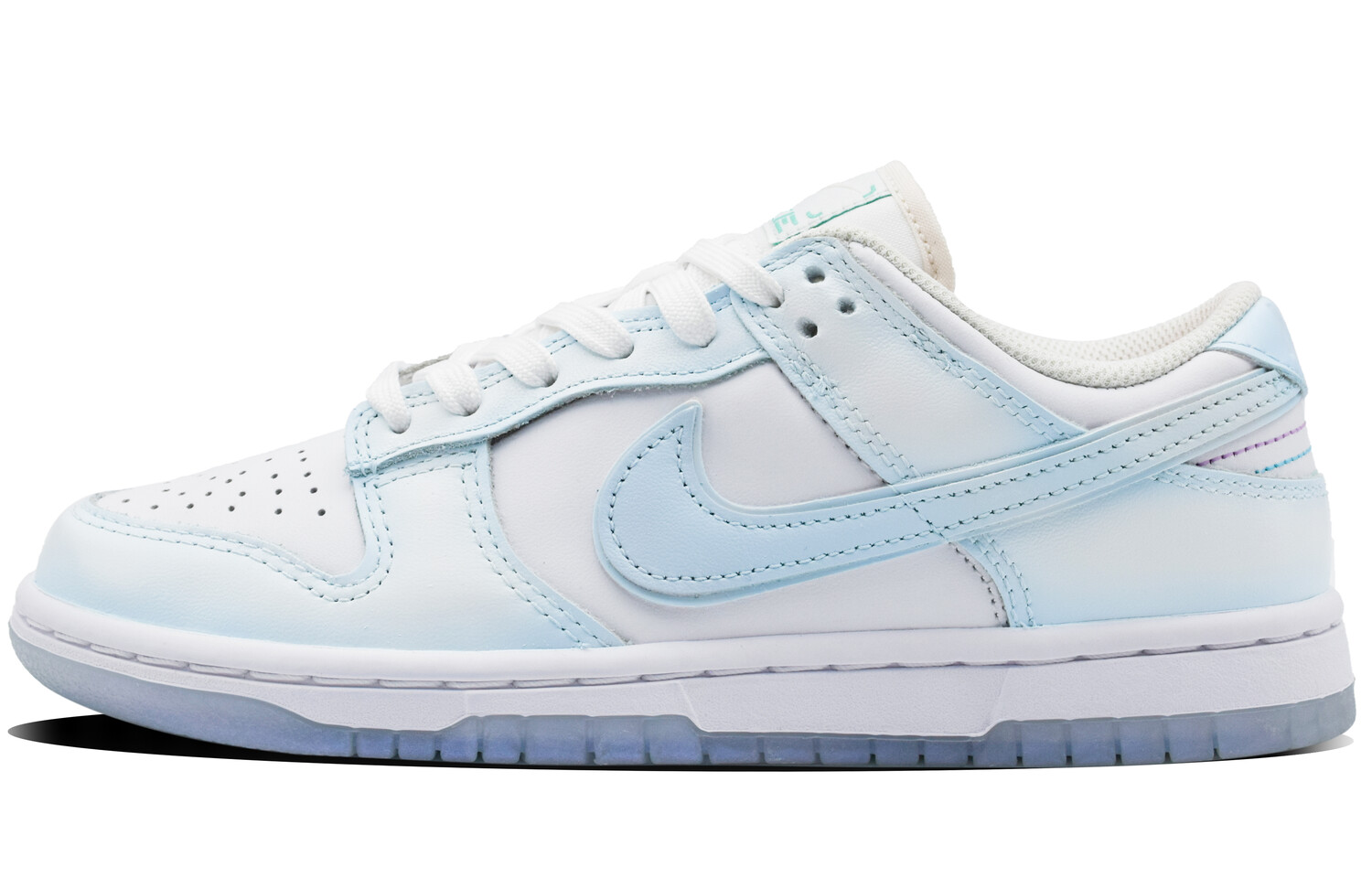 

Кроссовки Nike Dunk Skateboarding Shoes Women's Low-top Lime Blast/Indigo Force/Noise Aqua, индиго